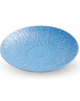 美濃焼とちり丸皿(L)水色
