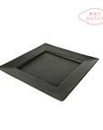 【アウトレット】美濃焼四角皿 黒結晶