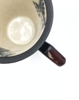 美濃焼■漆 シダ■コーヒーカップ&ソーサーセット 曙(黒)