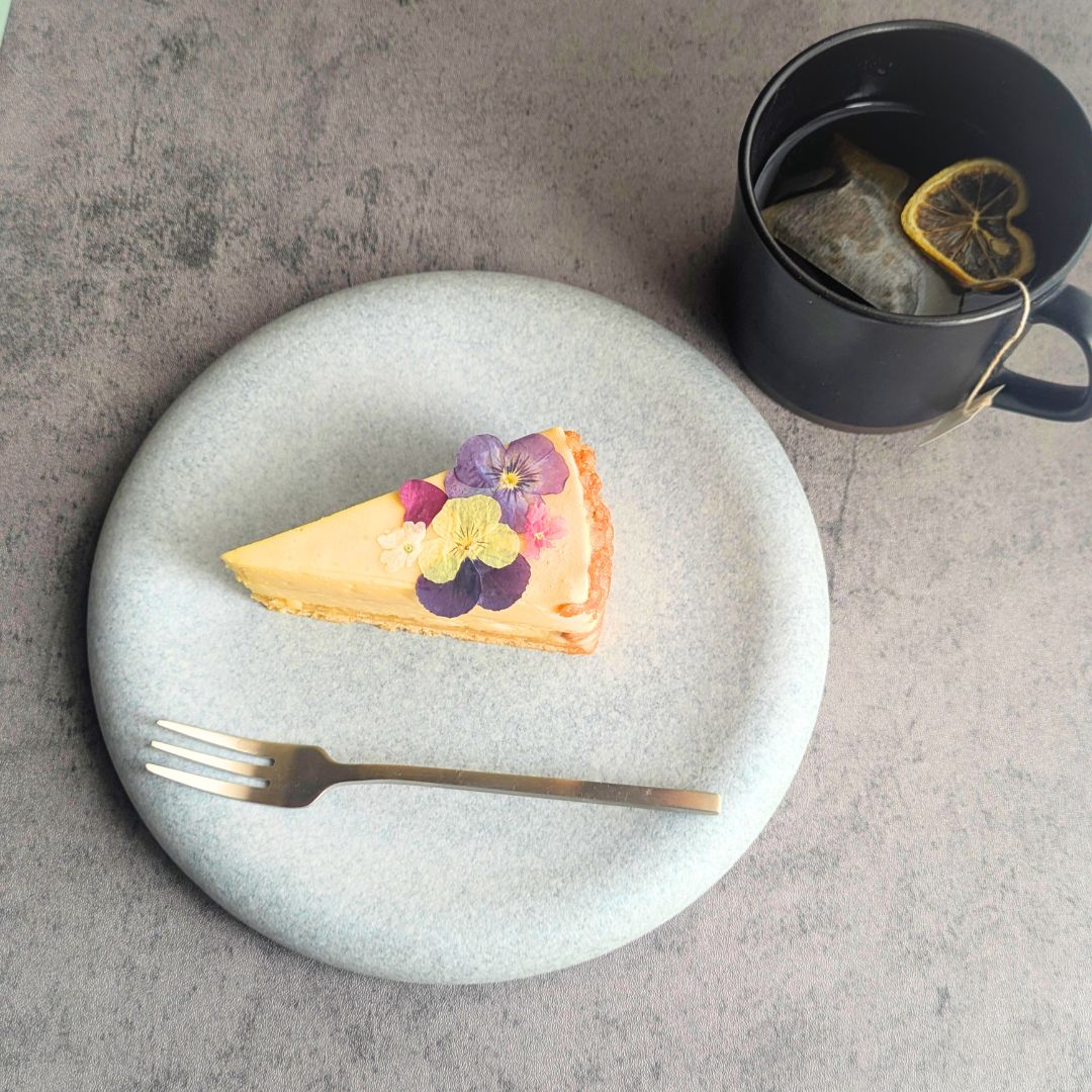 美濃焼 / ストーンタッチ ラウンドプレート 19.5cm / グレー