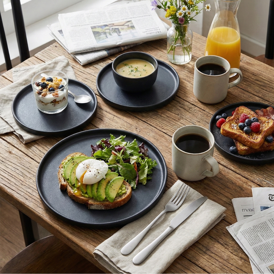 新生活応援 / フラットプレート4枚セット  / ブラック【1000円OFF】