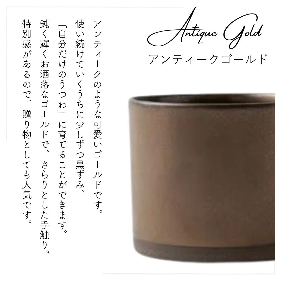 美濃焼 / ストレートマグカップ 340ml / アンティークゴールド