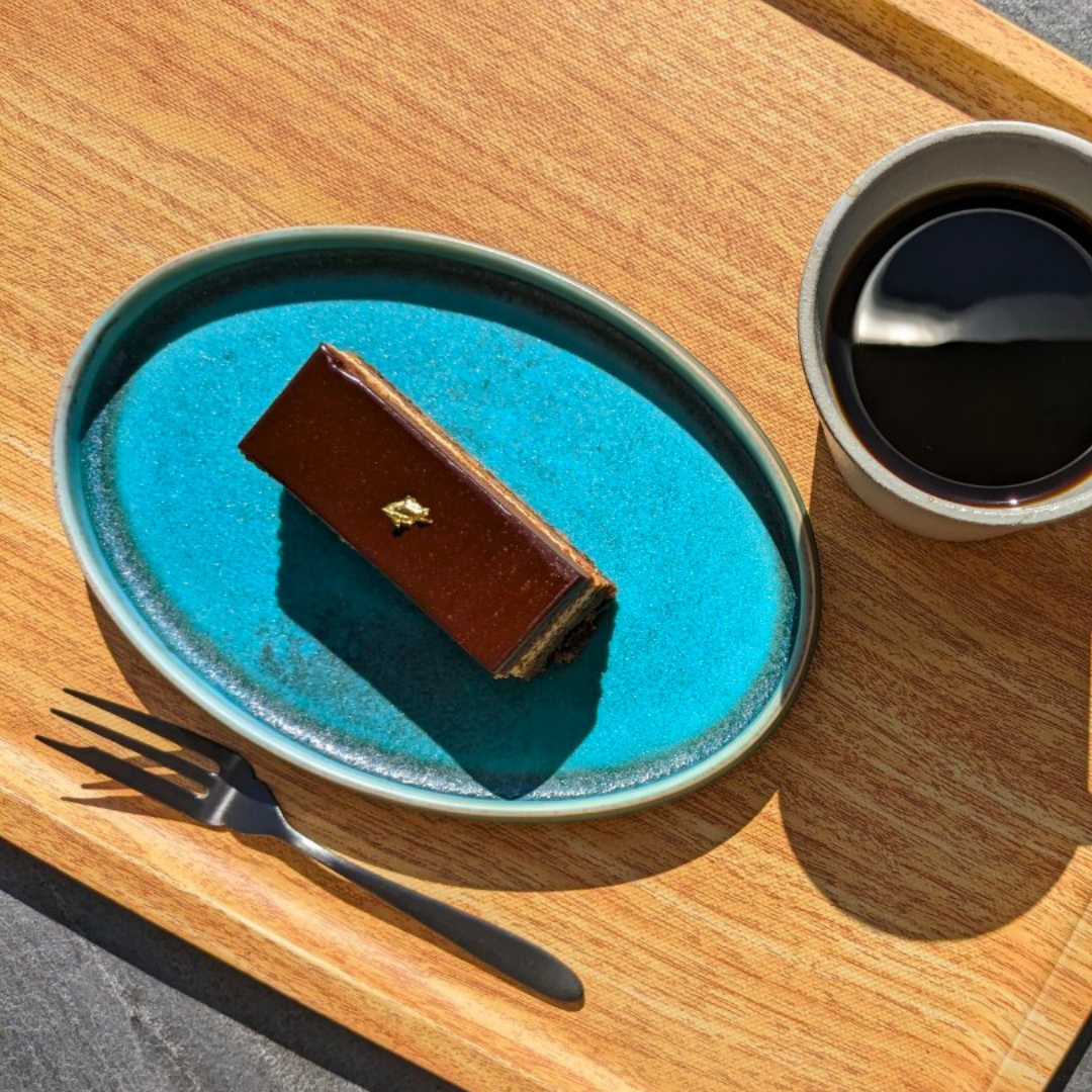 石木文　てふてふ　オーバル　プレート　グレー　青 石木文 てふてふ オーバル プレート グレー 青 石木文 さん オーバル