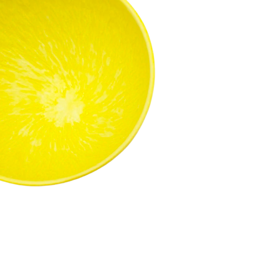 美濃焼■とちり丸皿（小） ■黄色