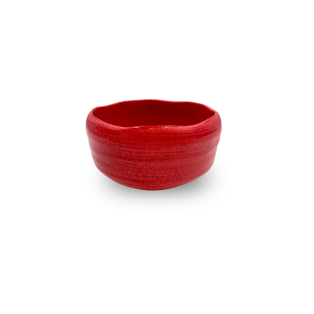 【蔵出し・数量限定】美濃焼 / 抹茶碗 13cm / 赤色