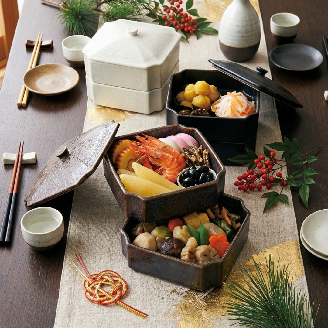 美濃焼 / 宝重箱(二段重) 4寸 13.5cm / 孔雀 – おしゃれな食器専門店