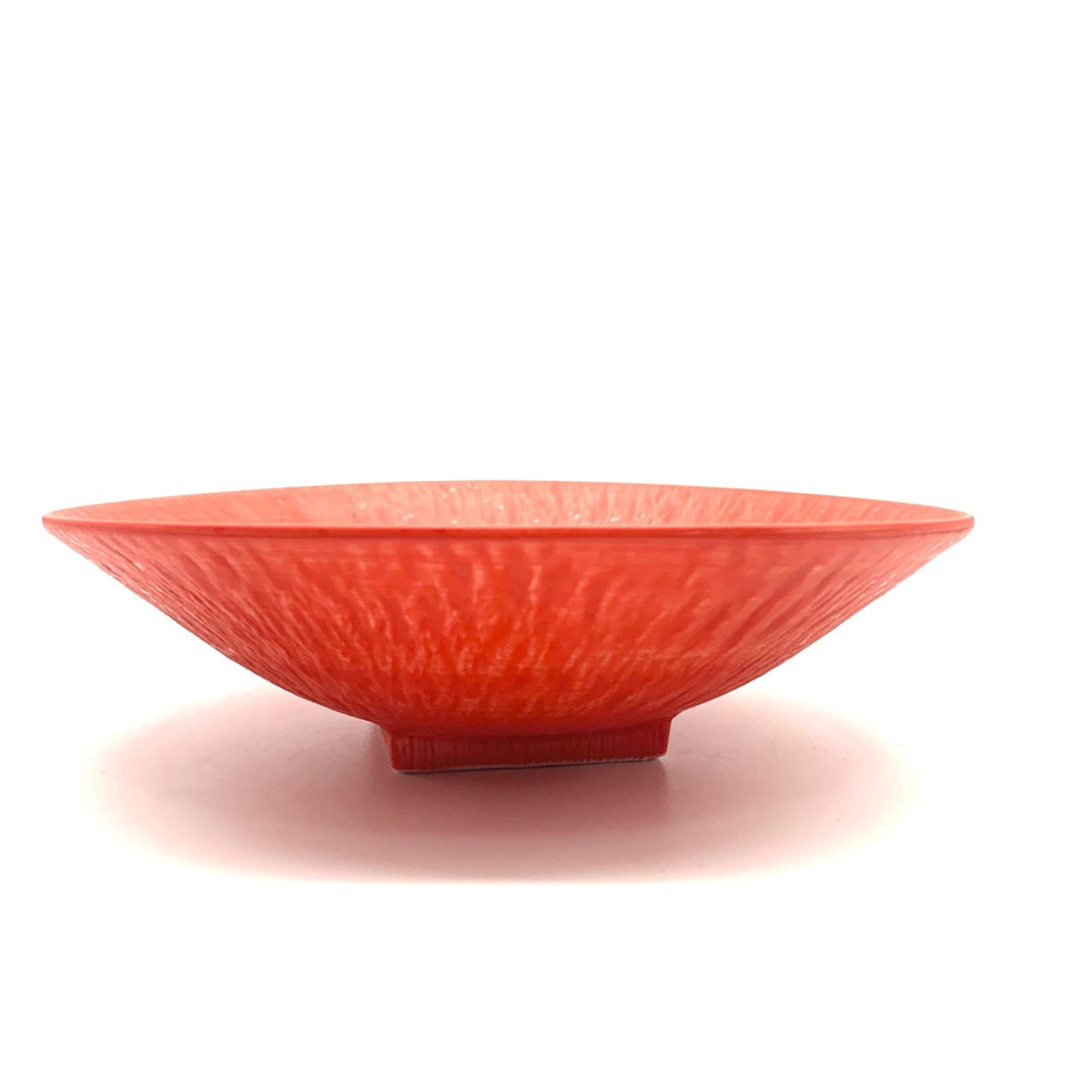 【アウトレット】 美濃焼 / とちり丸皿（M) 17cm / 赤色 【30%OFF】