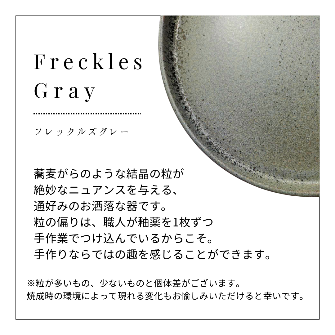 美濃焼オーバルプレートフレックルズグレー