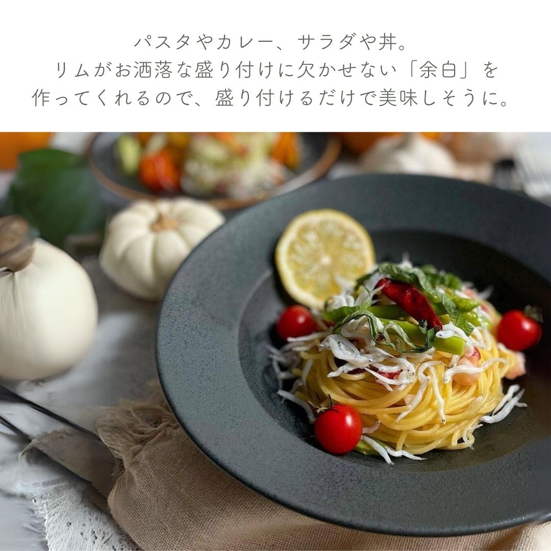 美濃焼リムボウル（L）黒結晶 – おしゃれな食器専門店『SYOKKIDANA』
