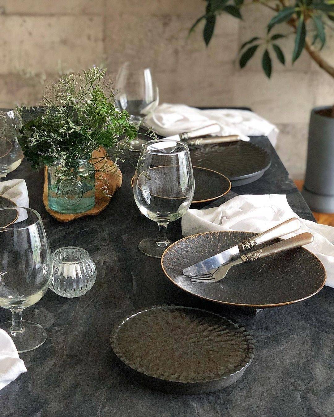 美濃焼 / Daria (L) 24cm / ブラックシルバー – おしゃれな食器専門店