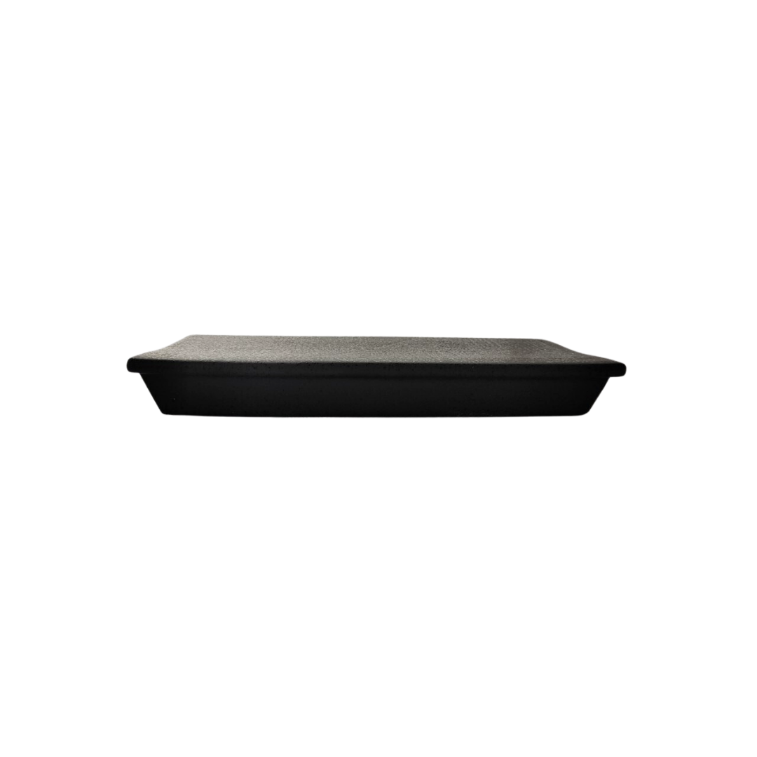 美濃焼 / レール皿（小）21cm / 黒結晶 – おしゃれな食器専門店