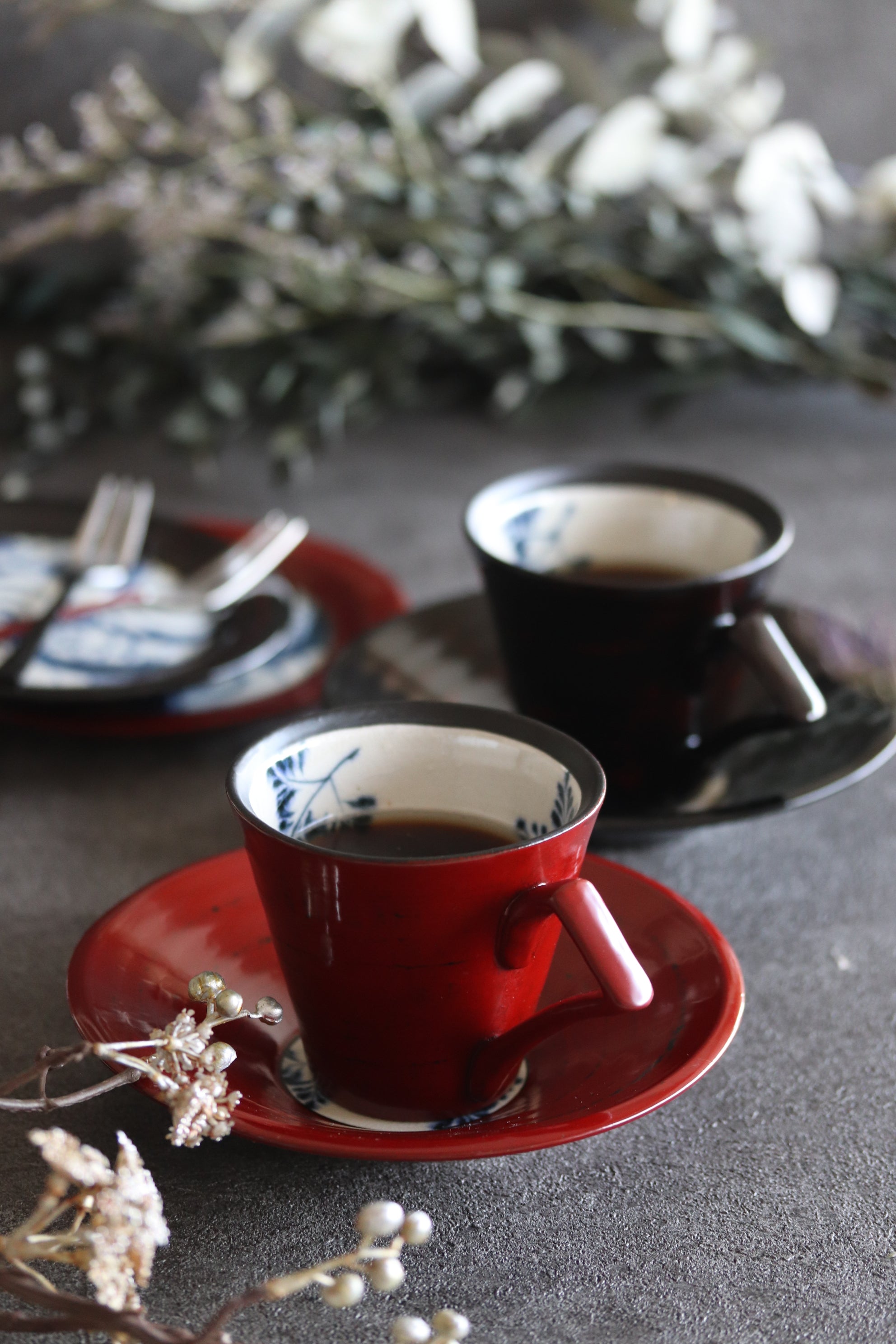 和食器 美濃焼 漆陶そう吉 マグカップ シダ根来 赤 カフェ おうち ごはん 食器 うつわ 日本製 おしゃれ ギフト プレゼント 母の日 父の日