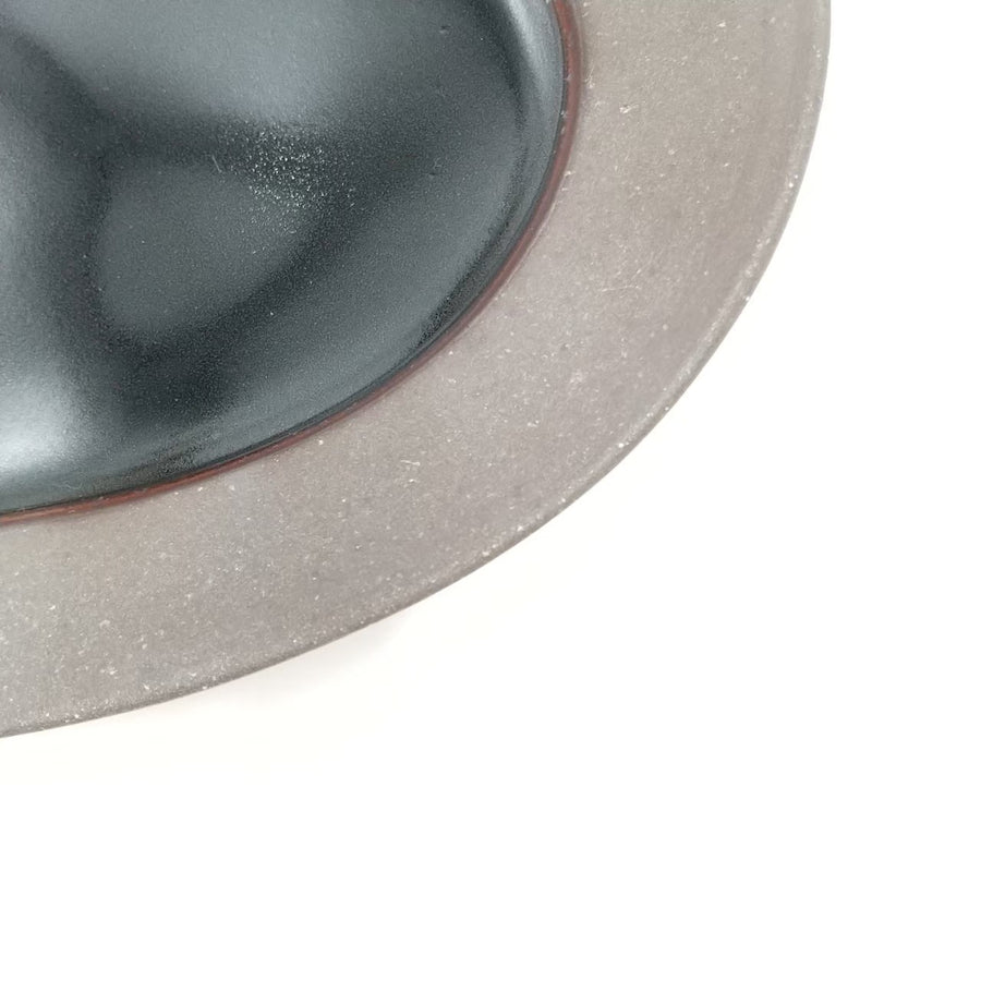 美濃焼■天目-tenmoku-■ リム付き楕円皿