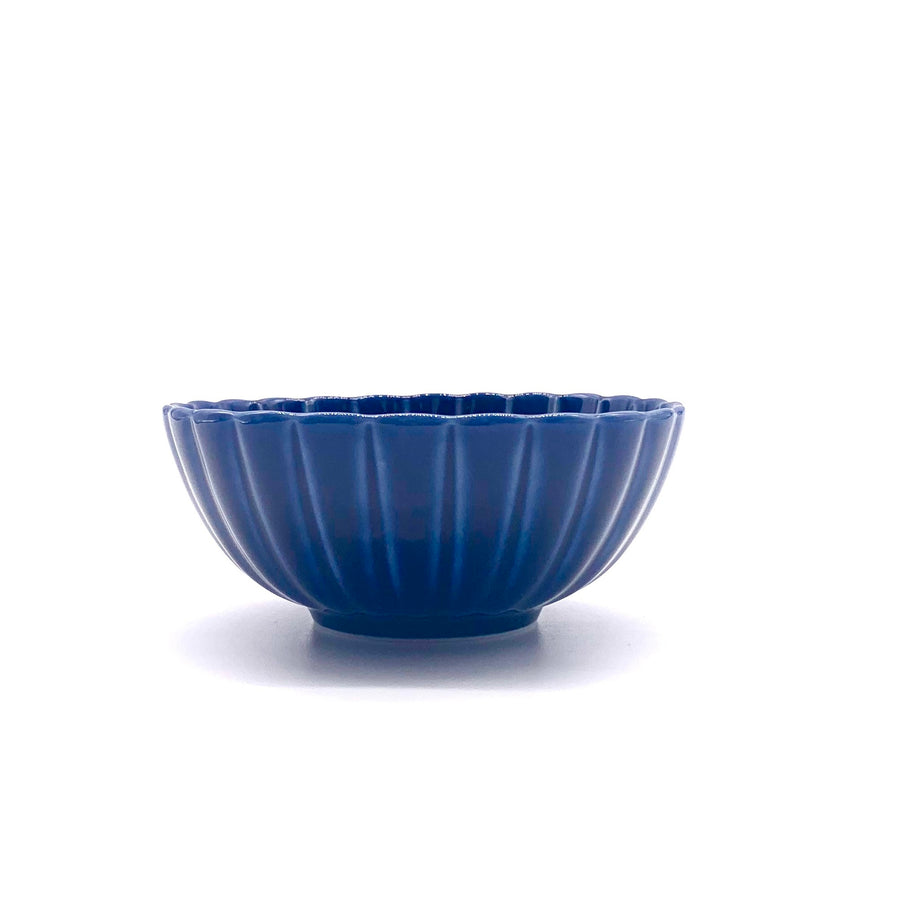 ぎやまん陶■茄子紺ブルー■丸小鉢　