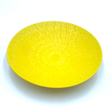 【予約販売】美濃焼■とちり丸皿（大）■黄色